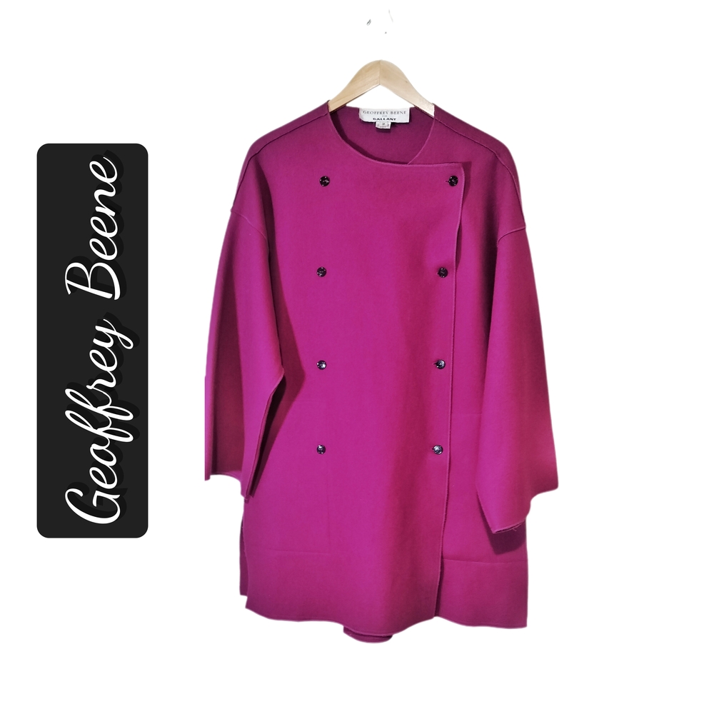 Geoffrey Beene Pink Wool Coat. Size 2
